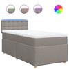 VidaXL Sommier à lattes de lit avec matelas Taupe 90x200 cm Tissu 3288881