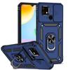 For Xiaomi Redmi 10C/Xiaomi Poco C40 Armor Phone Case Camera Lens Protection Metal Ring Stand Shockproof Case