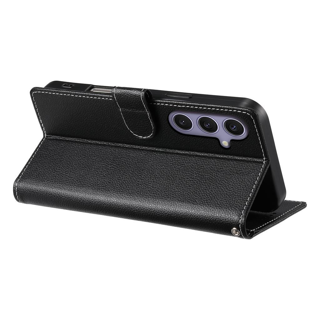 DF-012 For Samsung Galaxy S24 Case Litchi Texture Leather Wallet Stand Phone Cover