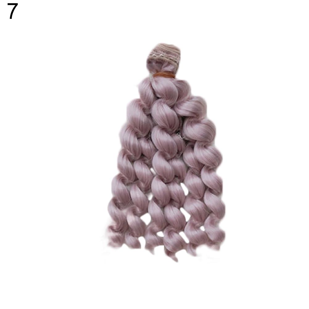 Fashion Mini Ringlet Curly 20cm Hair Tresses Doll Wig Kids Toy Baby Girls Gift