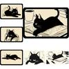 Cartoon Cute Black Cat Diatom Mud Door Mat Entrance Decoration Carpet Bathroom Kitchen Bedroom Anti Slip Rug Home Decoration