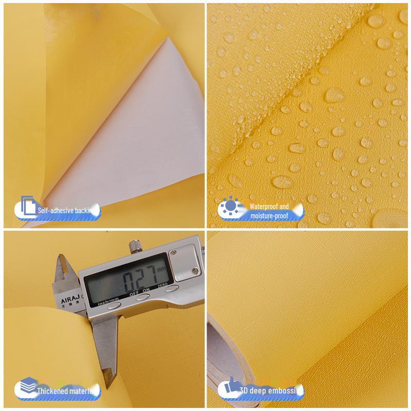 Self-Adhesive Solid Color PVC Wallpaper for Bedroom and Home Décor