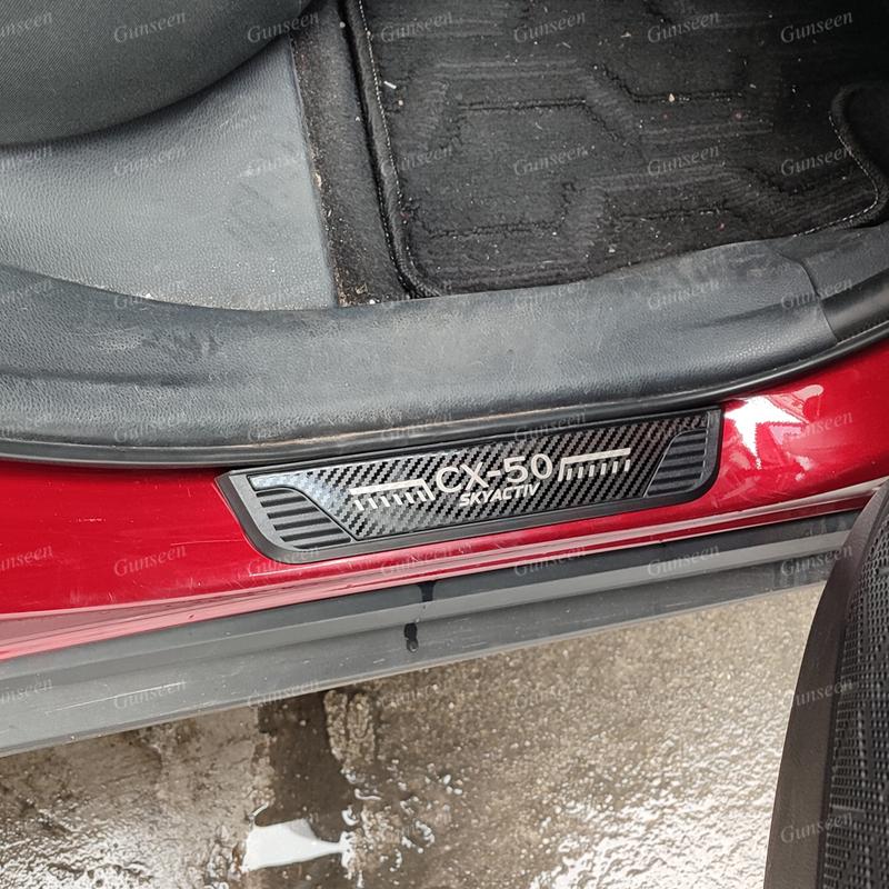 For Mazda CX50  Car Accessories Door Sill Protector Auto Threshold Scuff Plate Stickers Steel Pedal Trim Styling  2024