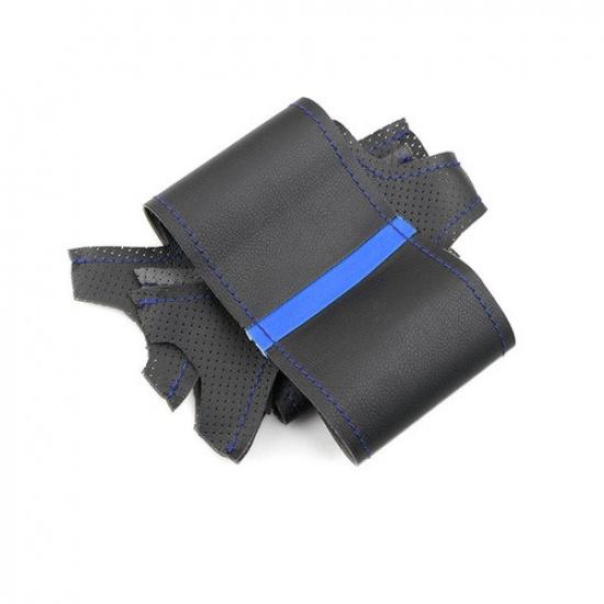 Black-Blue Line Steering Wheel Leather Cover For Subaru Impreza 2005 2006 2007