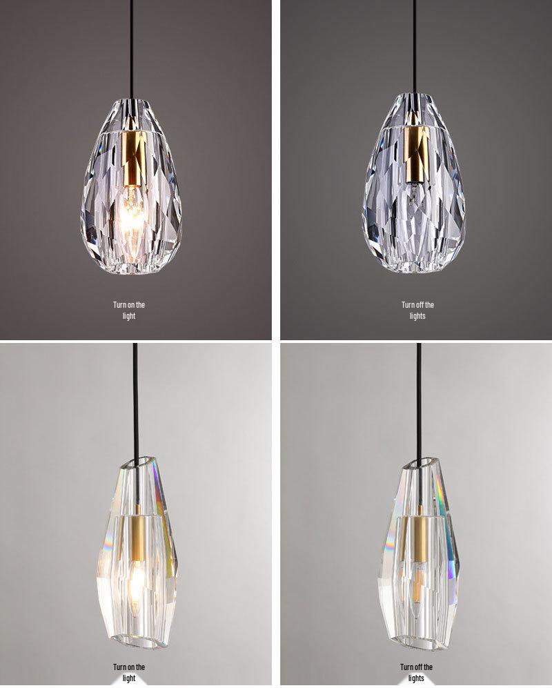 Luxury All-Copper Crystal Chandelier Pendant for Restaurants and Bedrooms