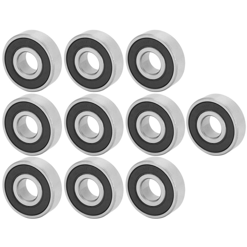 10Pcs 6201‑RS Bearing Steel Deep Groove Ball Bearing 12mm