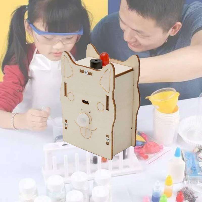 Wooden Stem Science Experiment Kit Human Body Detection Sensor Diy Educational Toy
