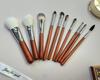 10 Pcs Luxury Chocolate SpotSale Makeup Brush Set Professional Goat Hair Fluffy Facial Brush Private Label Kit Factory