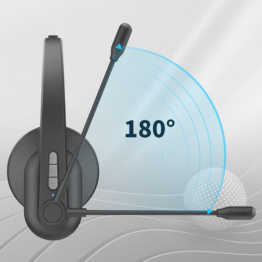 1 Pcs For PC Telephone Bluetooth 5.0 Wireless Headset With Noise Cancelling Mic