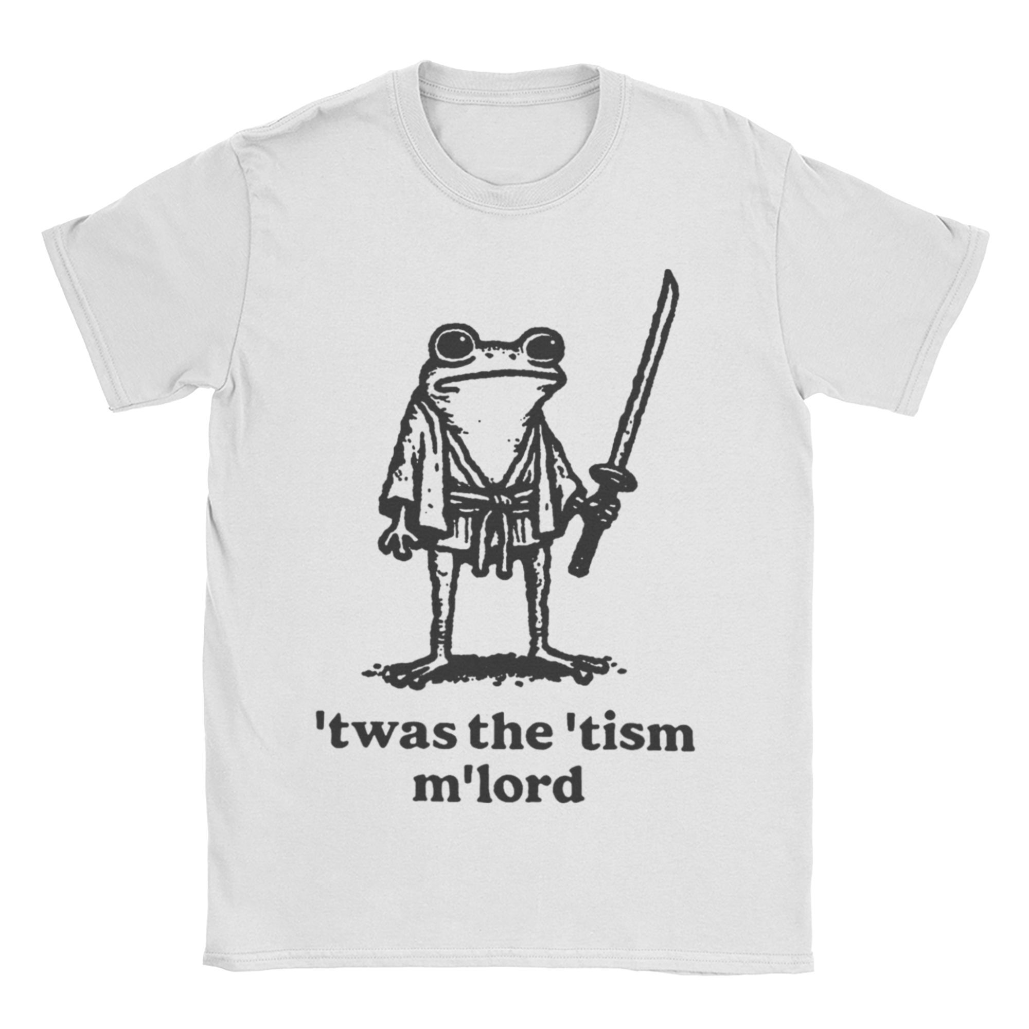 BenberFashion Nieuwigheid Twas The Tism M Lord T-shirts Heren Dames Ronde Hals Katoenen T-shirts Autisme Kikker Meme Korte Mouw T-shirt Kleding XL