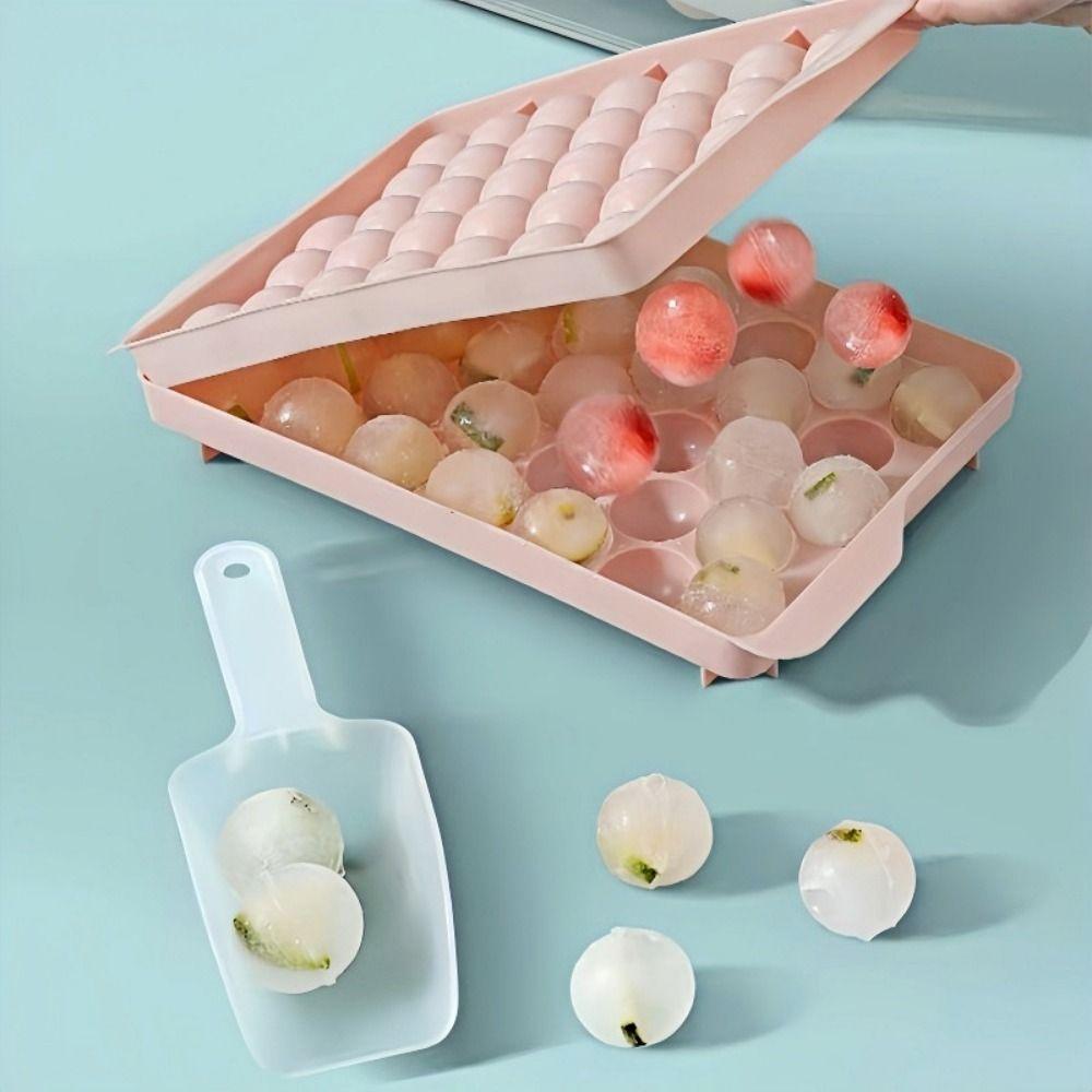 Creative Ice Cube Maker Box 3 Layer Ice Ball Storage Box Durable Ice Cube Molds Chilling Drinks