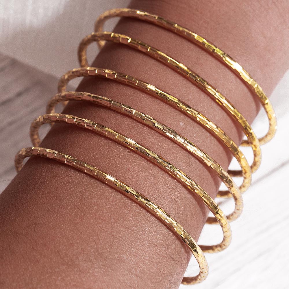 Conjunto de Pulseiras Étnicas Boêmias Banhadas a Ouro - Joias de Estilo Ocidental Antigo