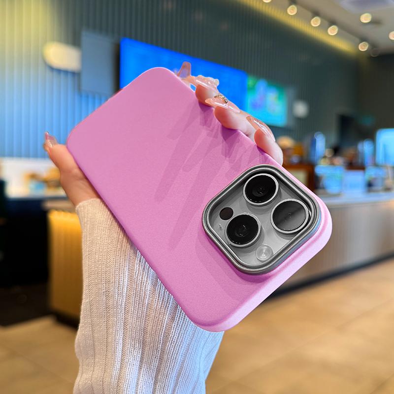 Luxury Matte Sandstone Soild Color Case for iPhone 16 16E 15 14 Plus 13 12 11 Pro Max Soft Silicone Shockproof Bumper Cover Capa