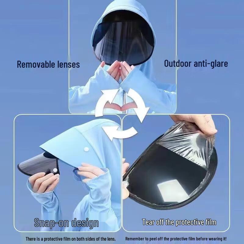 Unisex Langarm Eis Seide Sonnenschutz Einteiler