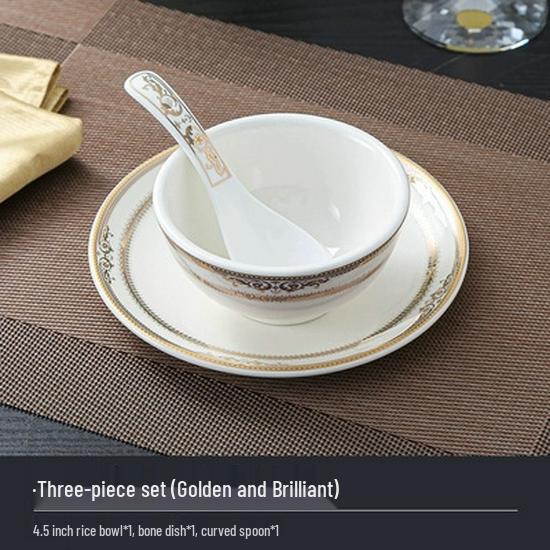 Hotel Restaurant Ceramic Tableware Set: Plates, Bowls, Cutlery, Chopsticks for Private Rooms - 7 or 8 Pieces