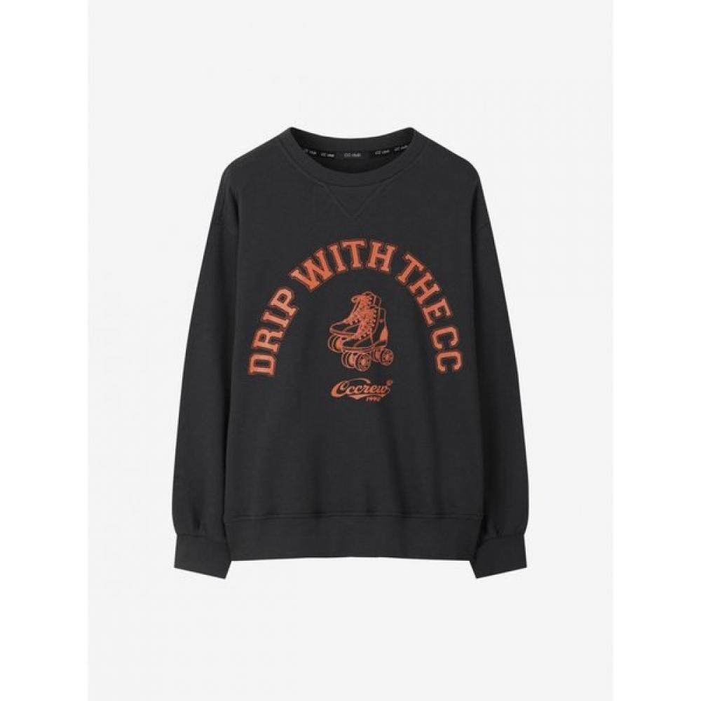 Cc Collect Cc Crew Roller Lettering Sweatshirt C254psm707c