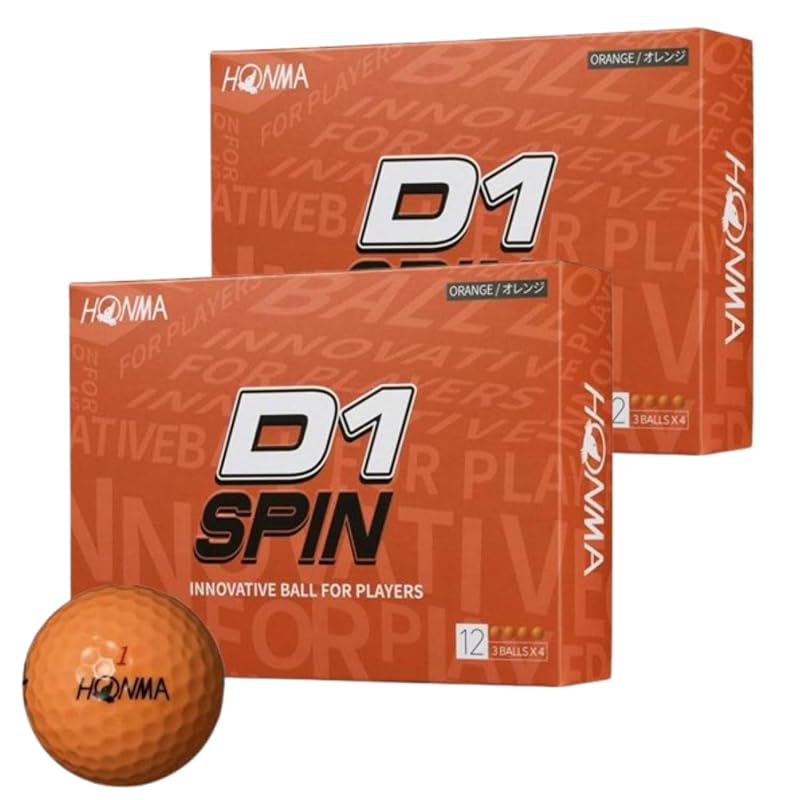 

[2 dozen set] Honma Golf D1 SPIN spin orange BT2301 2023 2 dozen 24 balls *Comes with original shop card