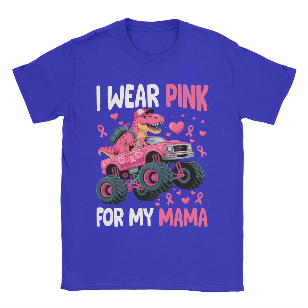 Men T-Shirt I Wear Pink for My Mama Breast Cancer Monster Truck T Shirts Popular  Summer Tee Shirt Y2K Basic Tops Birthday Gift