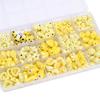 Yellow Hand-Painted Ceramic Cartoon Beads for DIY Bracelets, Necklaces, and Phone Chains