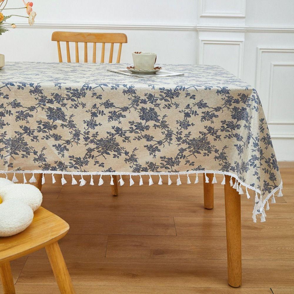 Rectangular Waterproof Coated Tablecloth Reusable Table Protection Coat  Tea Table