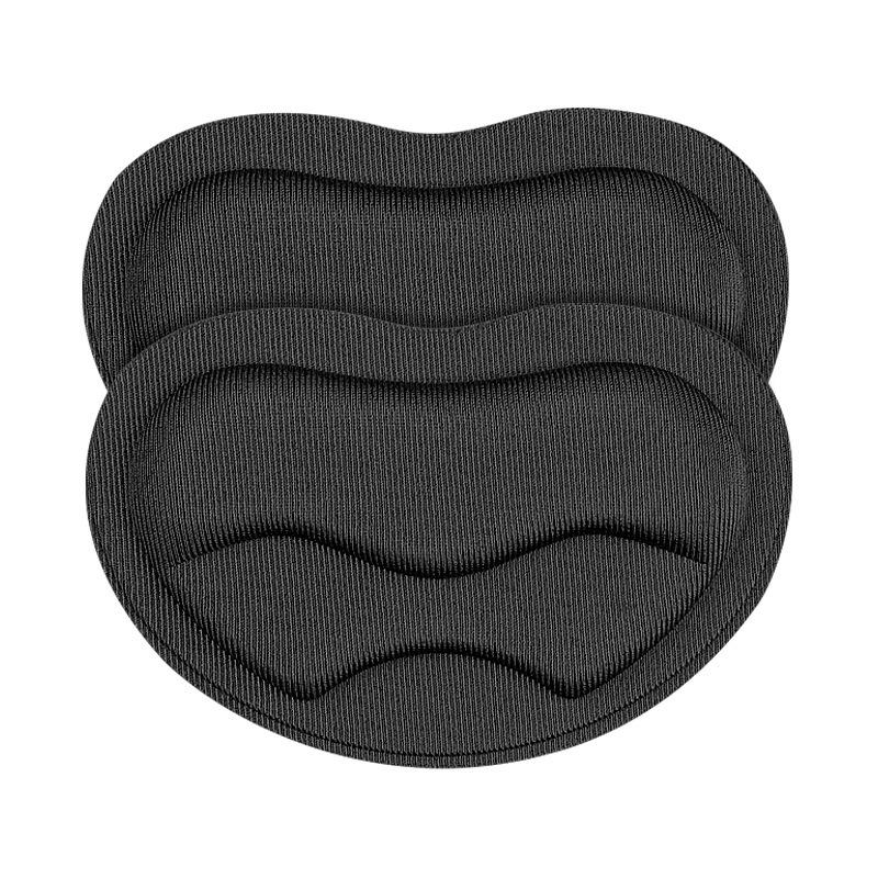 Спортивная наклейка на пятку в форме сердца, 5D, износостойкая, мягкий отскок, противоскользящая наклейка на пятку для туфель на высоком каблуке, невидимая, регулировка размера, полуразмерная стелька чёрный