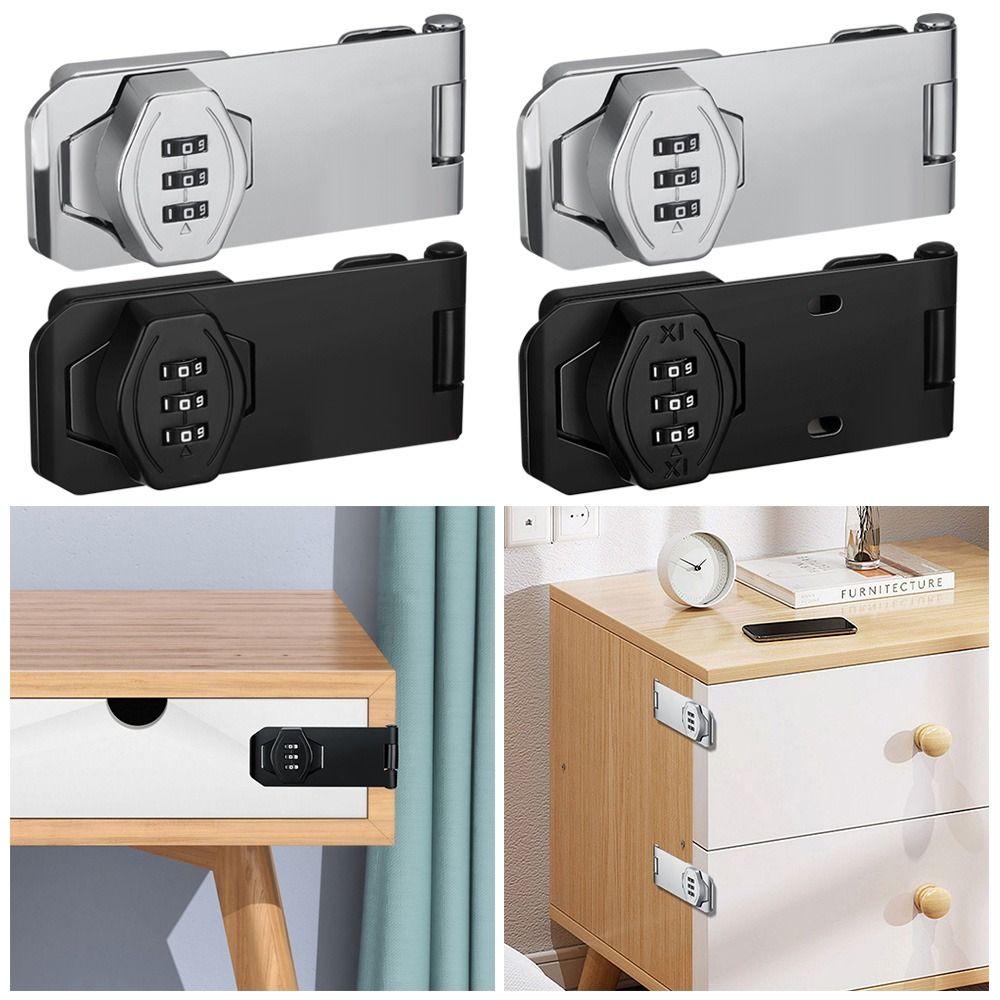 Zinc Alloy Anti-Theft 3 Digit Coded Window Stoppers Coded Lock Cabinet Password Locks Combination Coded Lock