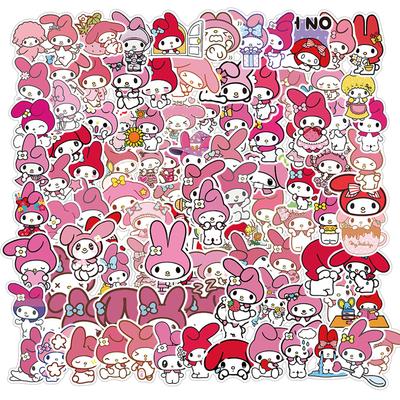 50/100PCS Sanrio My Melody Kawaii Cartoon Stickers Graffiti Phone Laptop Luggage Guitar Notebook Waterproof Stickers Kids Toys