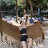 Source Korean version of small fresh sports swimsuit female conservative flat angle split ins new high waist and thin swimsuit