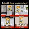 Double Fish and Lotus Flower Metal Sticker for Bathroom, Main Door, Kitchen, and Toilet