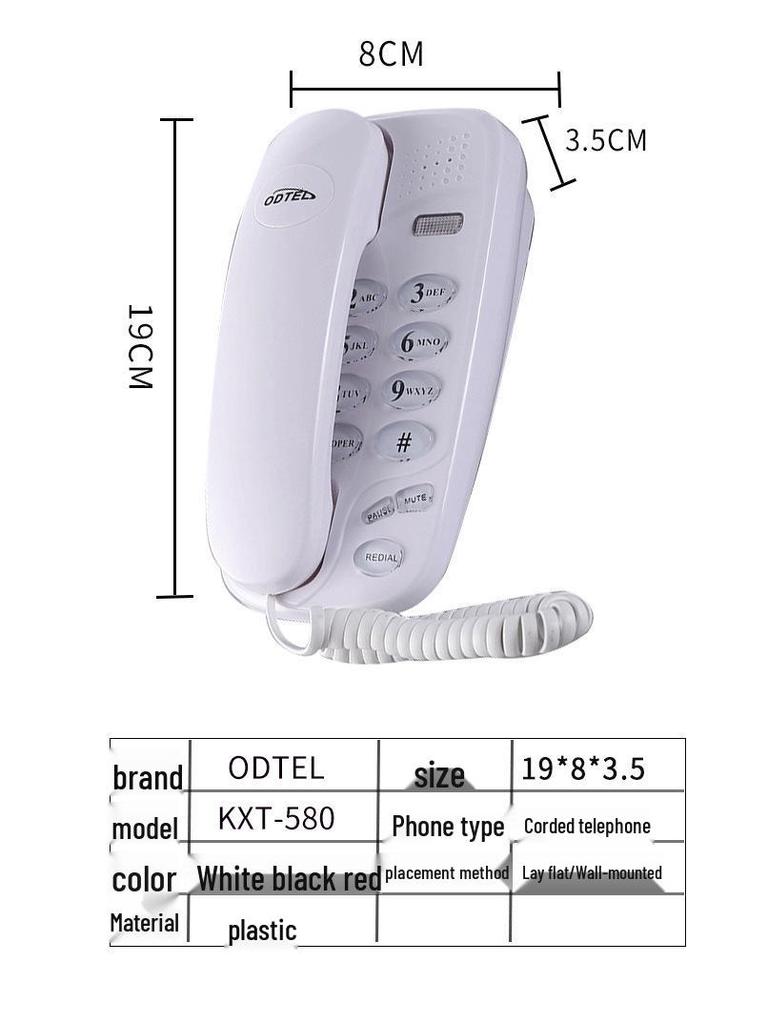 Waterproof Dual-Use Landline for Office & Bathroom