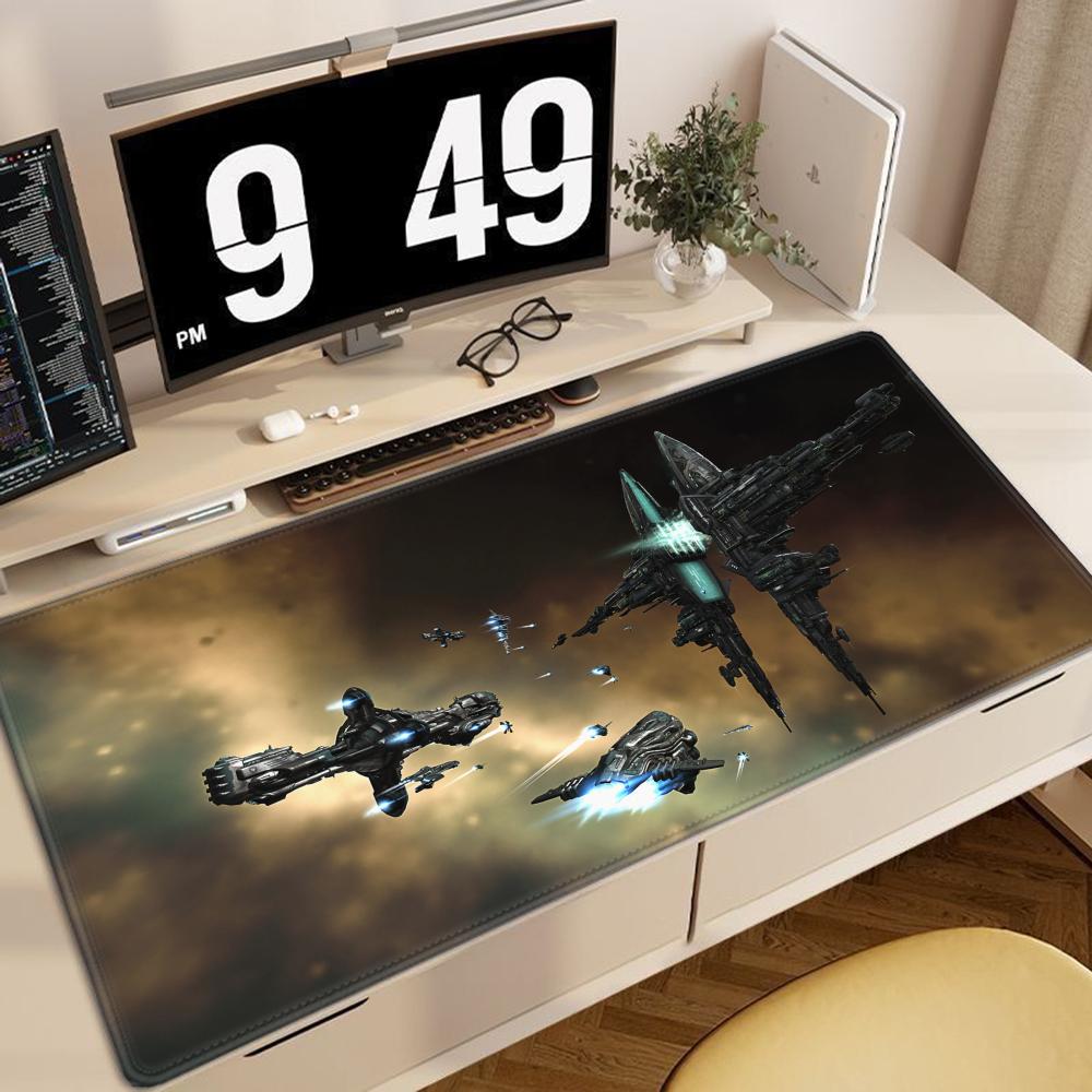 Eve Online Anime Large Mousepad XXL Gaming Accessories Keyboard Desk Mat Laptop Office Carpets Rubber Overlock Mouse Pad for CS