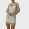 2025 Women's Two-Piece Suspender Dress with Bubble Beads & Mesh