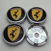 4pcs 60mm ( 56mm i.d) Donkey Logo Emblem Car Wheel Center Caps Rim Hubcaps Cover Styling Accessories for Ferrari Badge Replace tg32