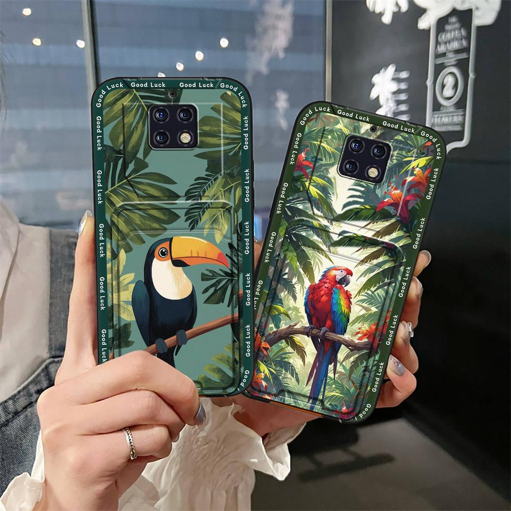 Card Slot Waterproof Phone Case For Oukitel WP6 TPU Cartoon Soft Case Silicone Anti-dust Card Bag Cover Dirt-resistant