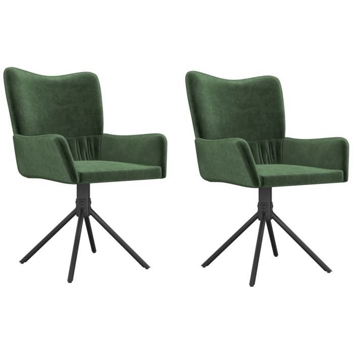 VidaXL 2x Chaises Pivotantes de Salle à Manger Sièges de Cuisine Fauteuils de Salle à Manger Chaises à Dîner Meubles de 344811