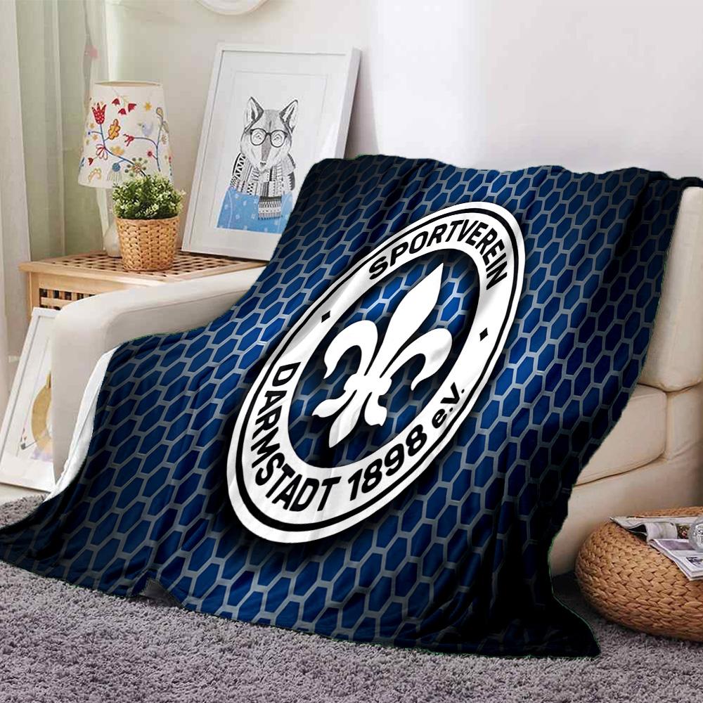 Sport Darmstadt Flannel Blanket, Soft Polyester, Modern Design, All-Season for Camping, Travel, Gifts for Holidays or Birthdays