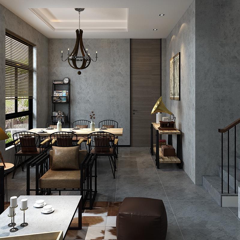 Industrial Style Dark Gray Mottled Texture Self-Adhesive Waterproof Wallpaper