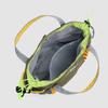 Lightweight Nylon Colorblock Tote Bag with Side Mesh Pockets Crossbody Casual Shoulder Purse for Daily