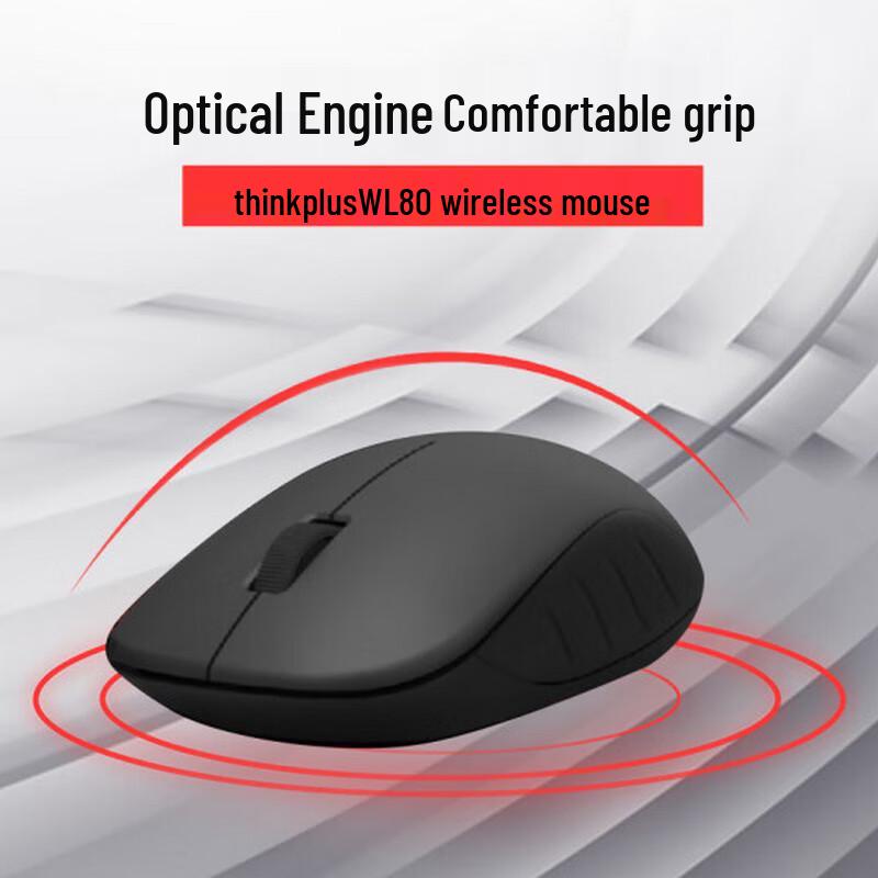 Lenovo ThinkPlus WL80 Wireless Silent Ergonomic Mouse