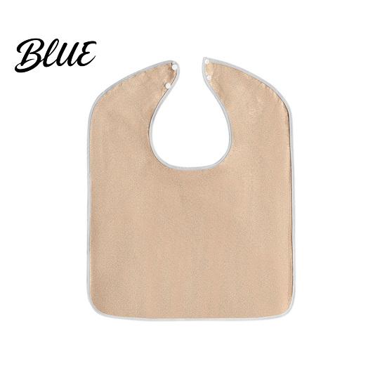 Adult Bibs with Clothing Protector Large Solid Bib Snap Buttons Color Waterproof Deep Crumb Adjustable Closure Catcher Design Eating