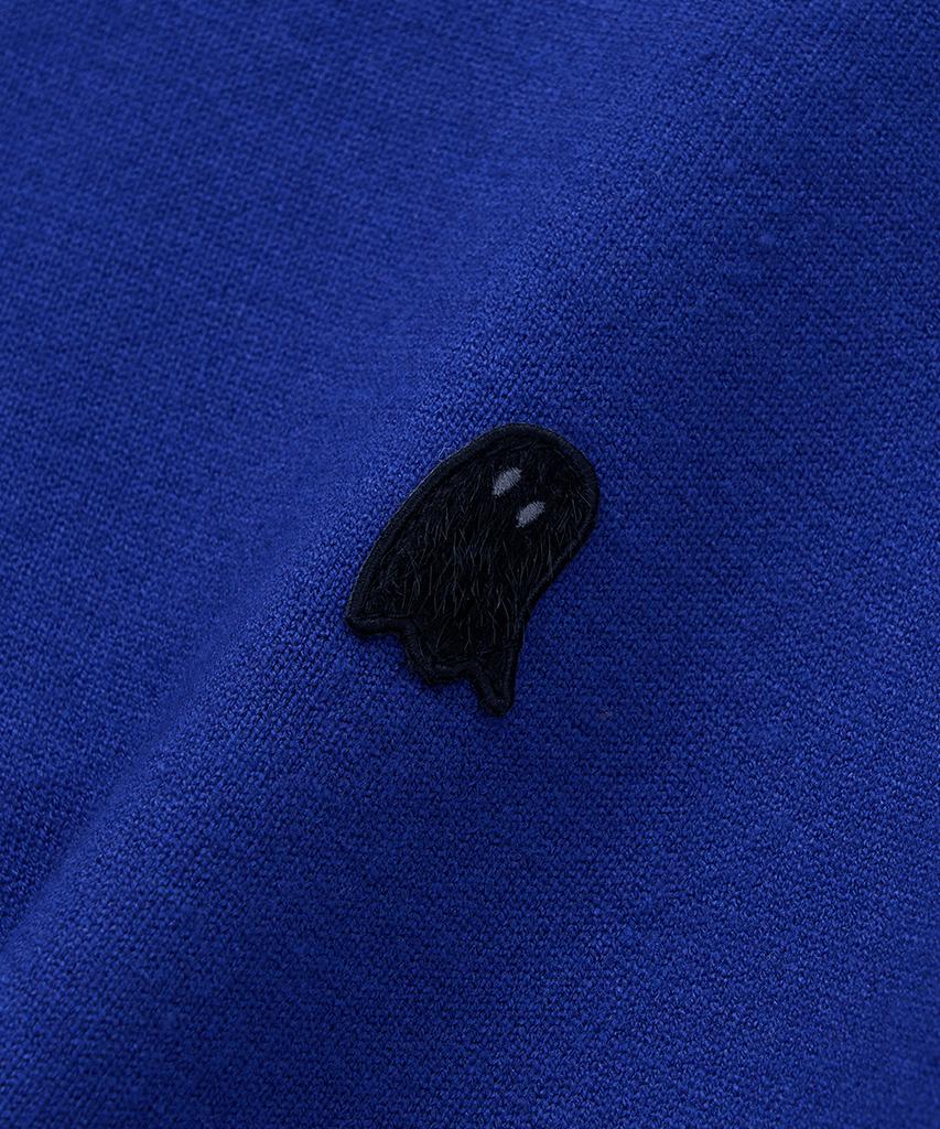 ZIOSONGZIO Semblance Whole Garment V-Neck Knit Blue Zi2Kt807Bl