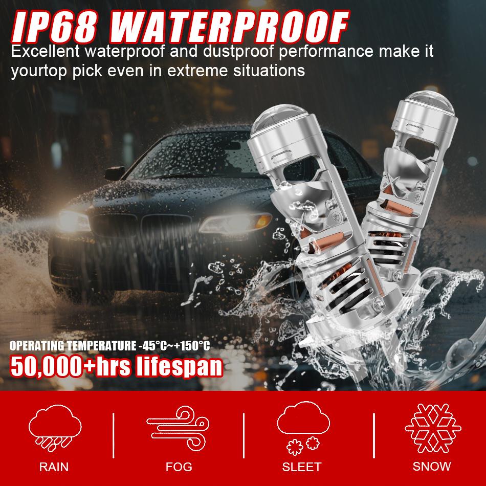 H7 H11 Bi LED Projector Lens Car Headlight Canbus Lamp 1:1 Wireless Plug&Play H4 H8 H9 Led Light Turbo Lights Car Hi/Low Bulbs
