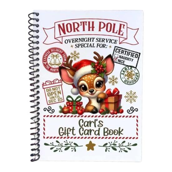 

Книга подарочных карт на Рождество, на спирали, держатель для подарочных карт, сделай сам, набор для выживания студента «Счастливого Рождества» C