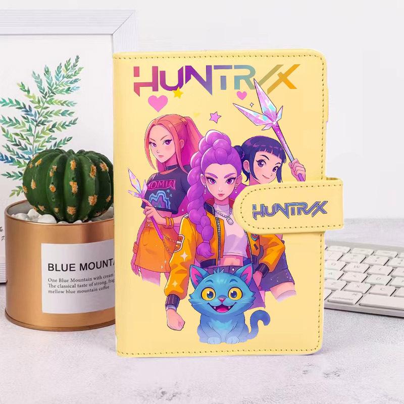 Anime Demon Hunters Notebook Rumi Mira Zoey Cute Cartoon Print Loose-leaf Diary Student Notepad