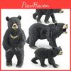 Realistic Pvc Asian Black Bear Model Figurine Durable Static Animal Toy Display