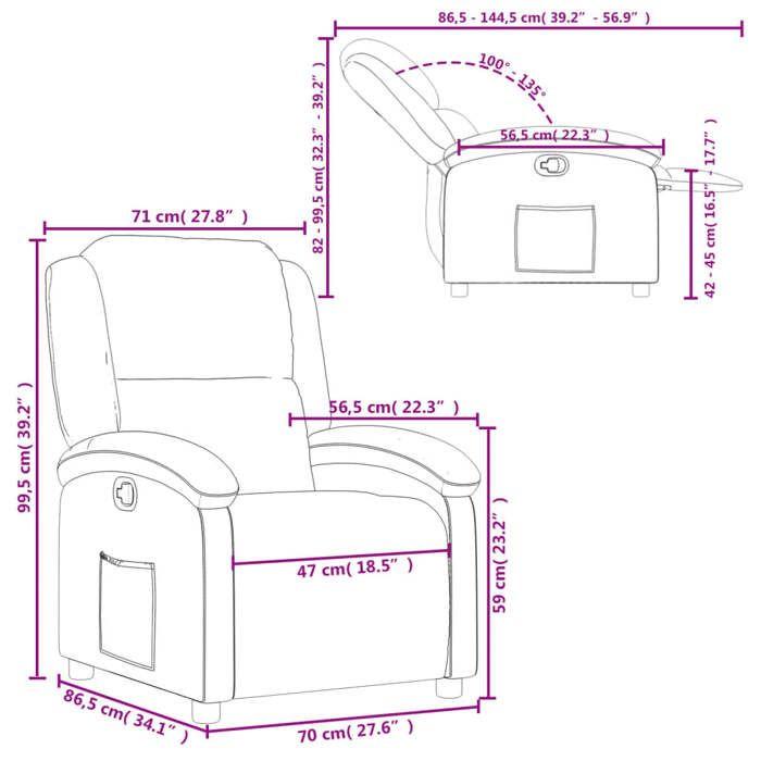 VidaXL Reclining Armchair, Relaxation Chair with Backrest and Footrest, Reclining Seat, Living Room TV Armchair, 371753
