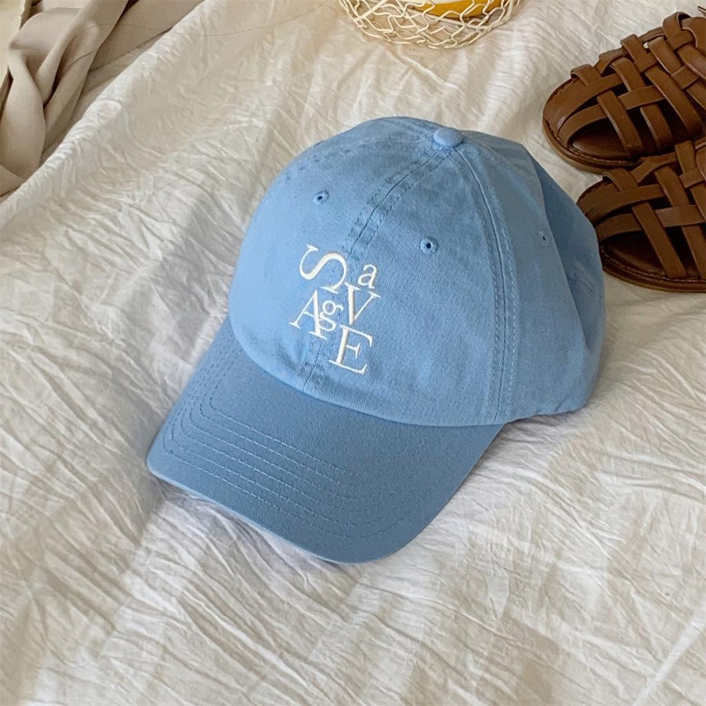 Soft Top Letter Embroidered Baseball Cap for Women New Age Reducing Face-reducing Versatile Sun Visible Casual Baseball Cap for Men