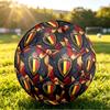 Balón de Fútbol de Bélgica Estampado Tamaño 5 Resistente al Desgaste Estándar para Entrenamiento de Adultos Regalo para Aficionados para Partido Deportivo en Interiores y Exteriores