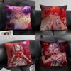 WWuthering Waves CamellyaA Cushion Cover Natural Linen Organic Fabric DoubleSided Printing Sofa Home Decor Gift Pillow Case