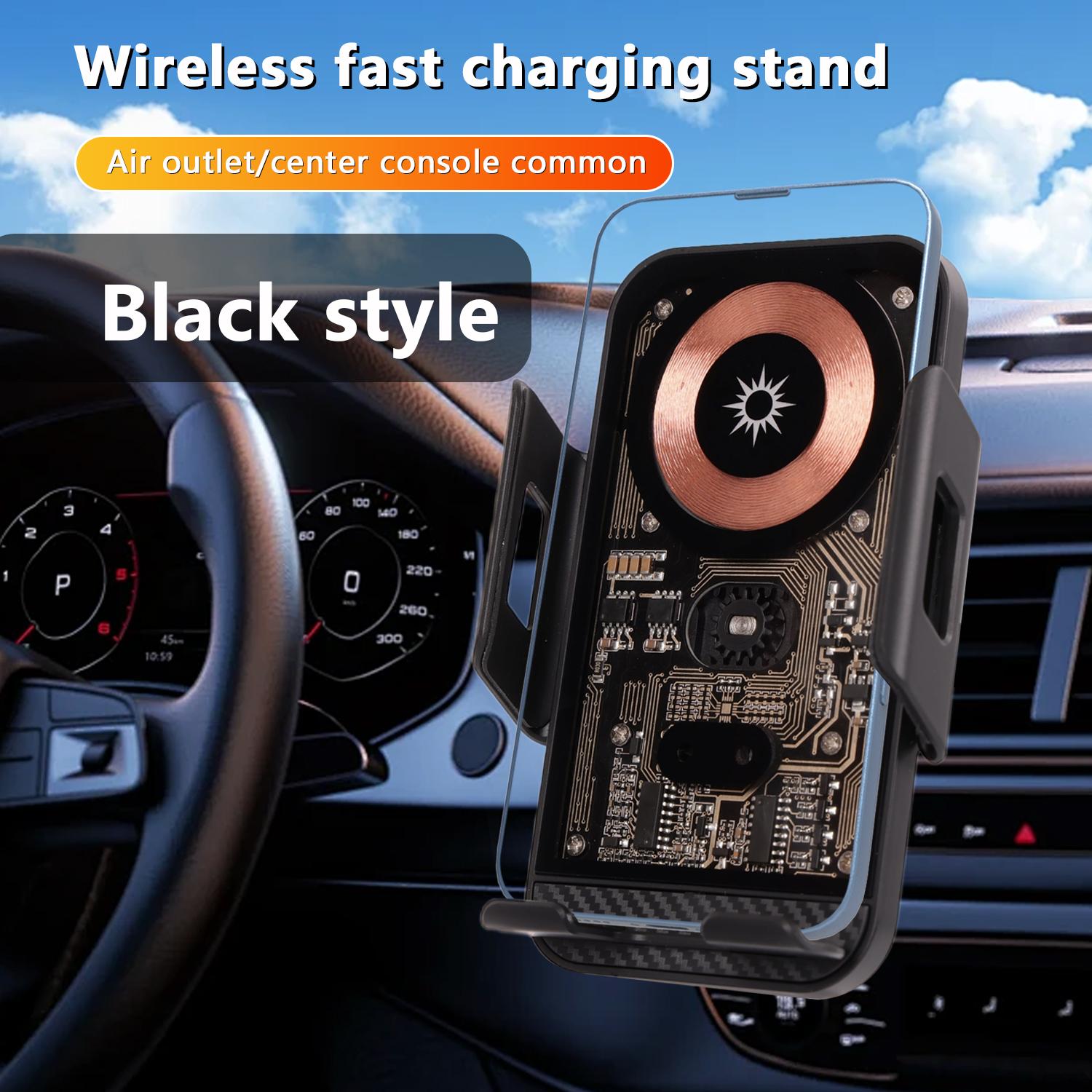 

Car Air Outlet Phone Holder Wireless Charger Mount Fast Charging Adapter Sensor Compatible Bracket For iPhone Samsung Xiaomi